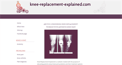 Desktop Screenshot of knee-replacement-explained.com