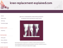 Tablet Screenshot of knee-replacement-explained.com